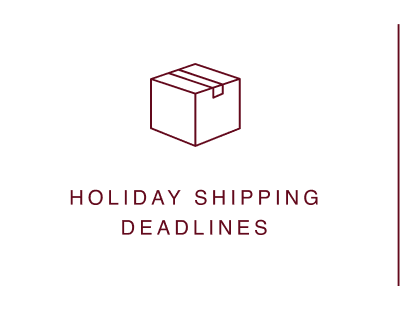Holiday Shipping Guidelines