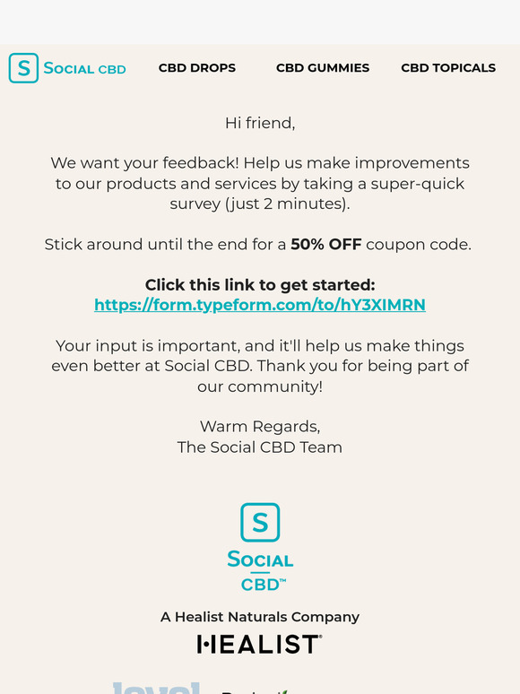 Your Feedback = 50% OFF 💸