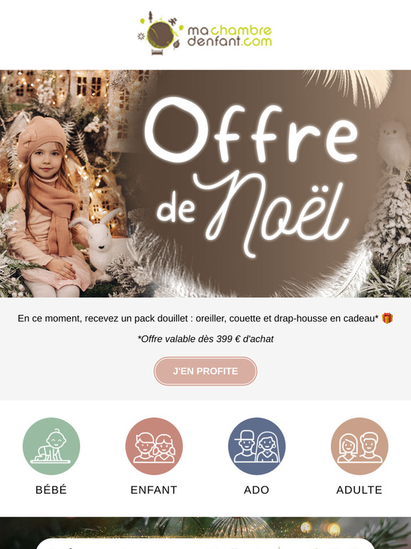 🌟 Noël cocooning : Recevez un ensemble couette, oreiller et drap-housse offert !