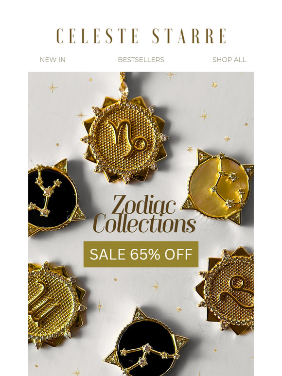 ✨ Align with the Stars: 65% Off Zodiac Collection!