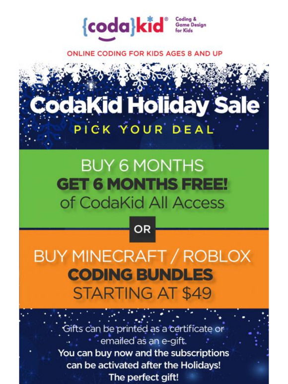 50% Off! CodaKid's Holiday Sale is ON! 🎁