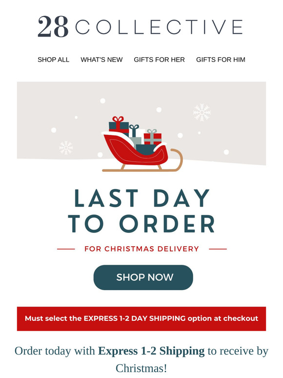 Time's Almost Up... Order Today To Receive By Christmas