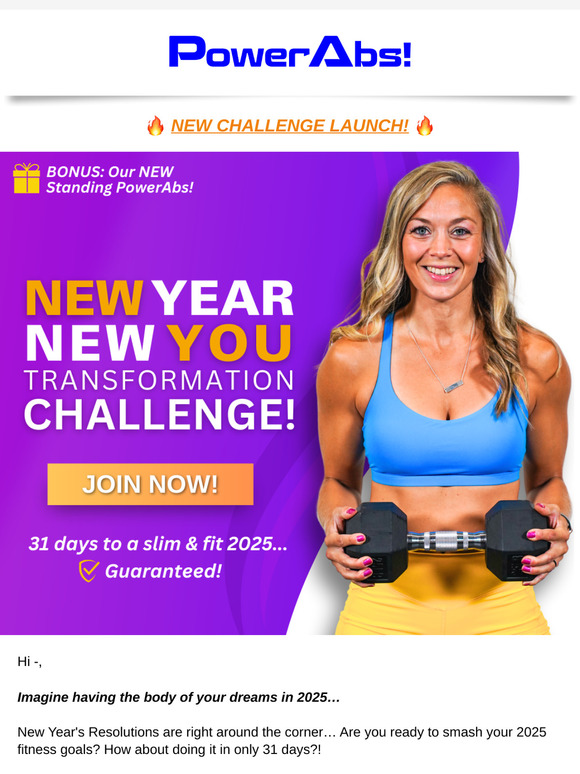 📣 Just Dropped: New Year, New You Transformation Challenge!