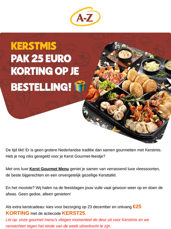 Heb je nog niks geregeld voor je Kerst Gourmet-feestje? 🚨