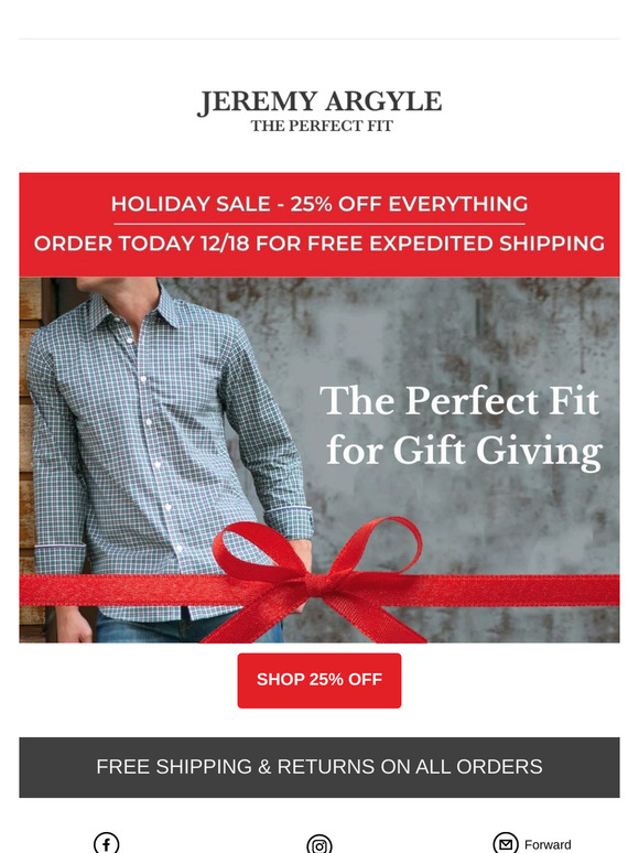 Free Expedited Shipping and 25% OFF The Perfect Fit for Gift Giving