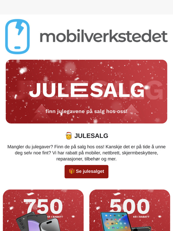 🎅 JULESALG: gavene finner du på salg hos oss