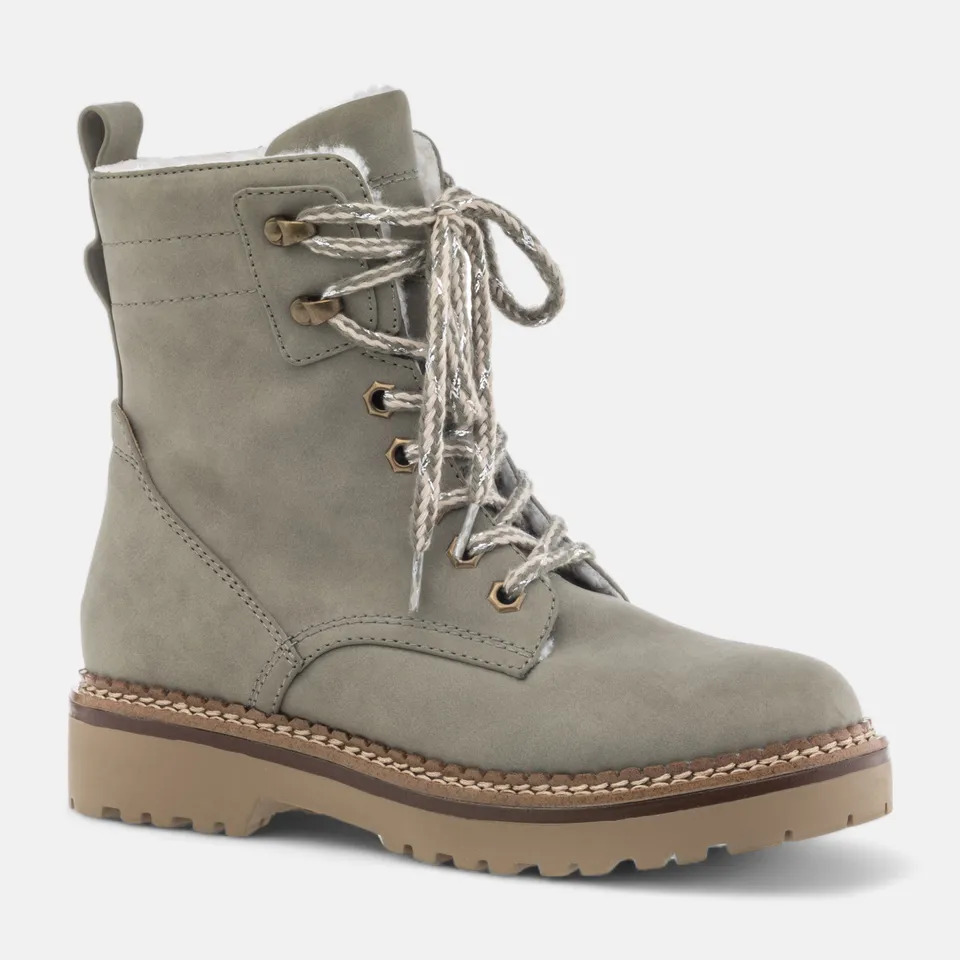 Bottines à lacets Femme kaki