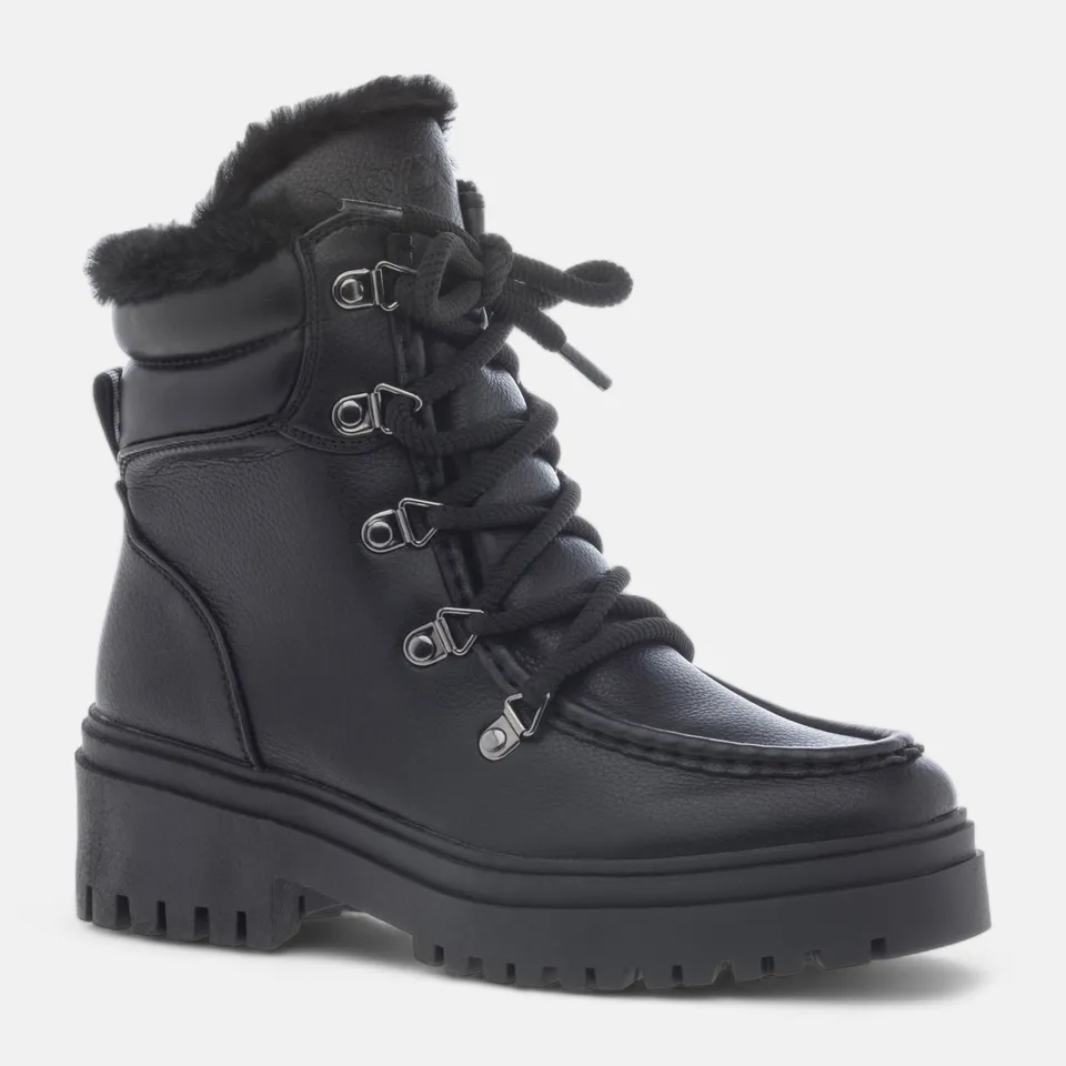 Bottines à lacets 
à talon Femme noir