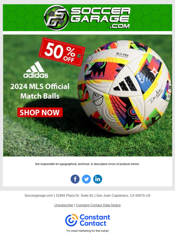 2024 MLS Official adidas Match Balls are 50% Off Until We Run Out!!