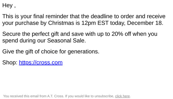 Christmas Shipping Deadline (FINAL CALL 🚨)