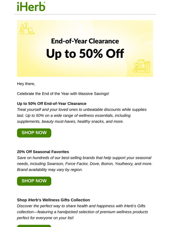 🛍️ Up to 50% Off End-of-Year Clearance and More