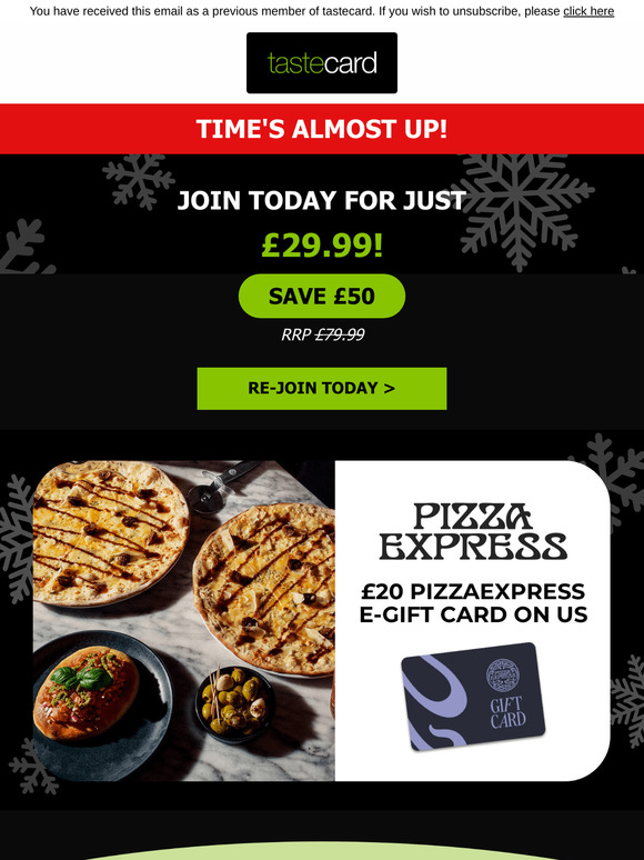 ⏰ , time's almost up to save £50!