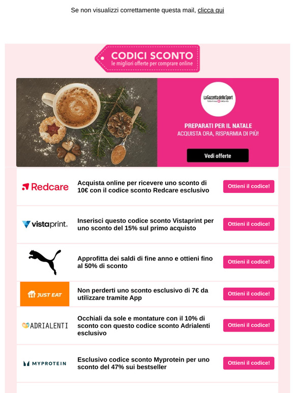 Puma, Justeat, Smartbox e altre offerte speciali per te!