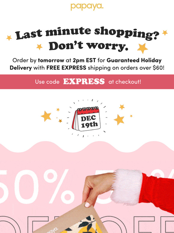 24 HOURS LEFT FOR GUARANTEED DELIVERY!