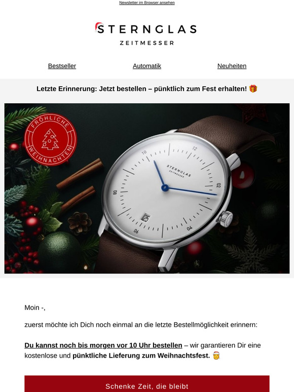 Weihnachtsbestellfrist 🎄🎁