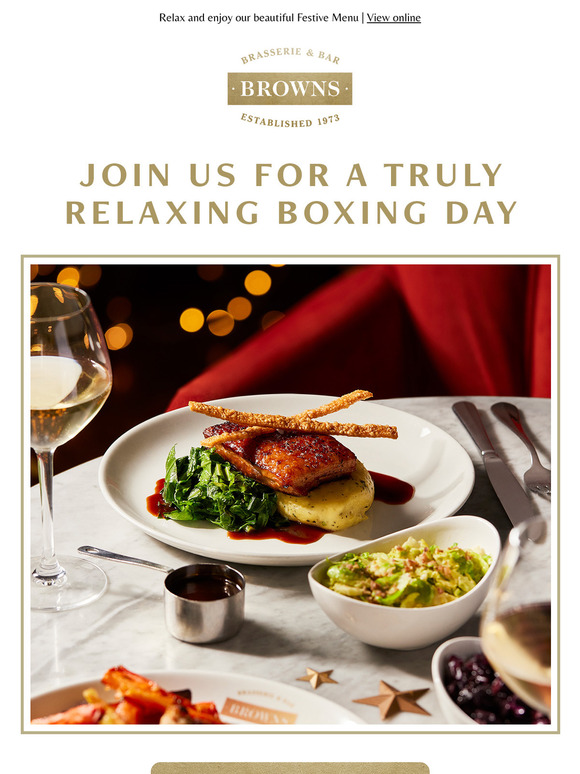 There's still time to book for Boxing Day...