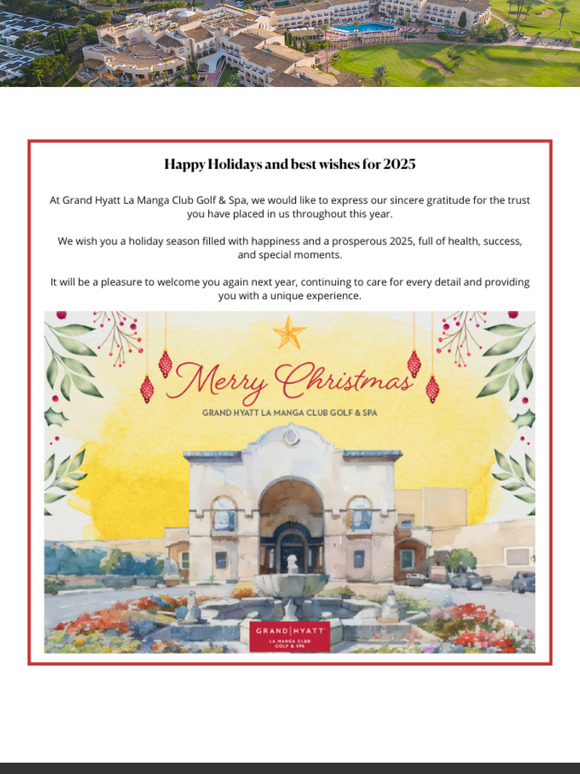 Grand Hyatt La Manga Club Golf & Spa wishes you happy holidays!