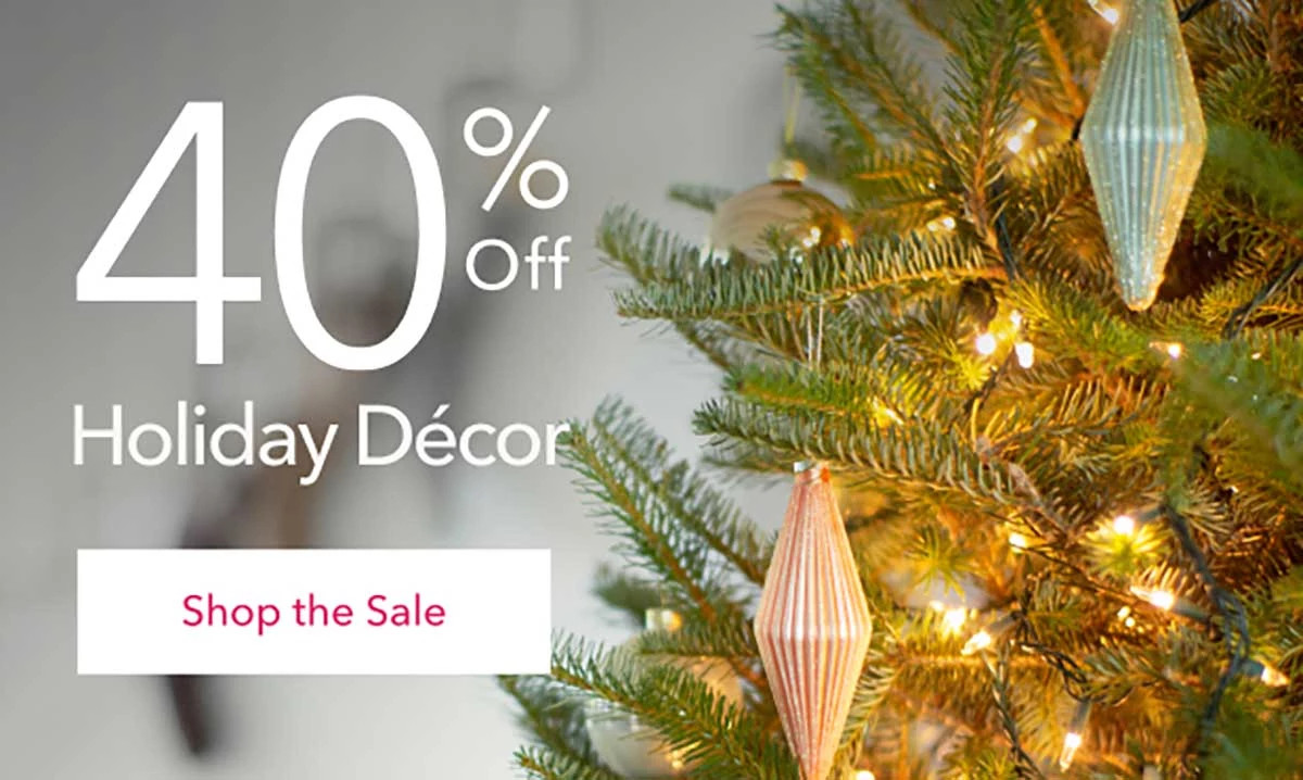 40% Off Holiday Decor