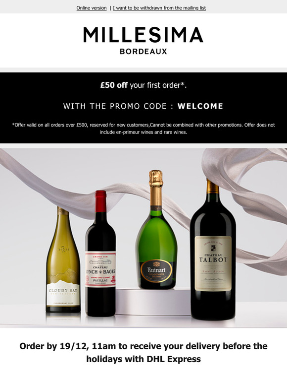 ERRATUM - Order by 19/12, 11am for delivery before the holidays with DHL Express