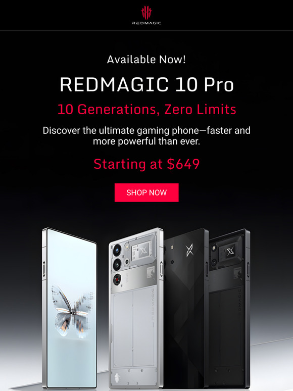 🔥Unleash the Ultimate Gaming Experience – REDMAGIC 10 Pro Now Available!