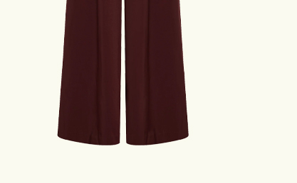 Jacqueline Pleated Wide Leg Pants - Mahogany