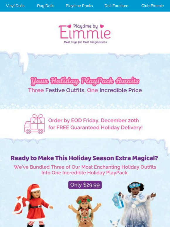 Be The Hero Of The Holidays With This Exclusive Holiday Doll Clothing Bundle!