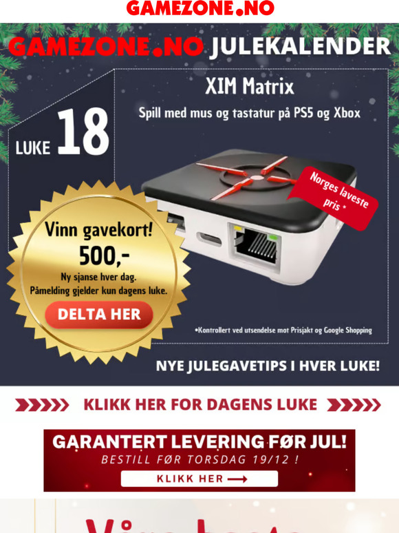 Gamezone Julekalender - Luke 18