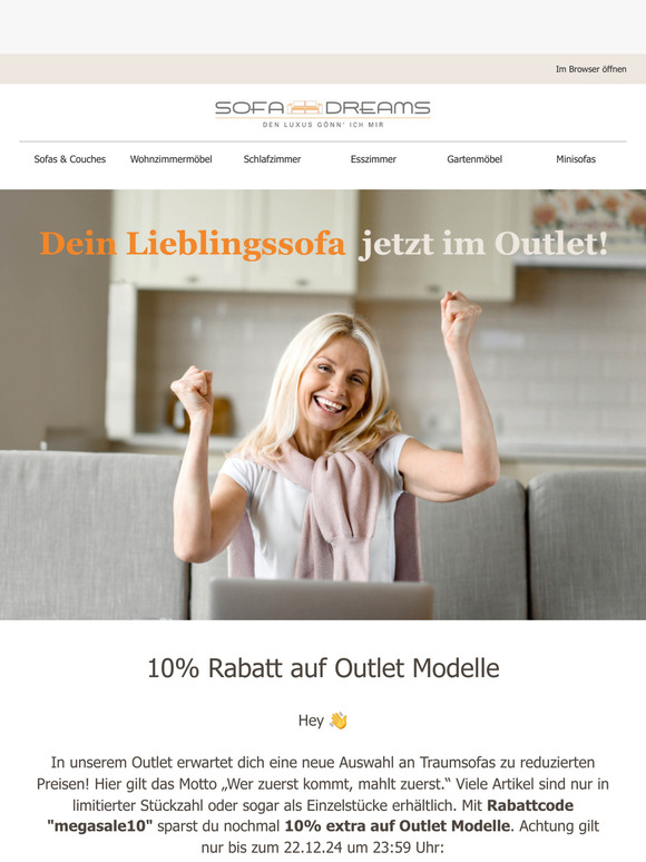 ✨ Zusätzlich 10% auf Outlet-Modelle
