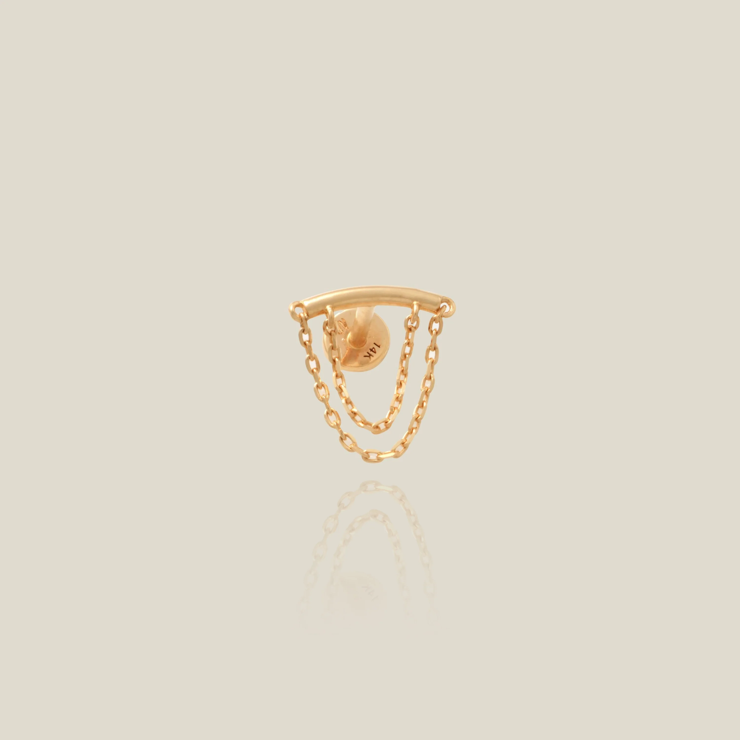 Curved Bar & Double Chain Stud (Internal Thread)