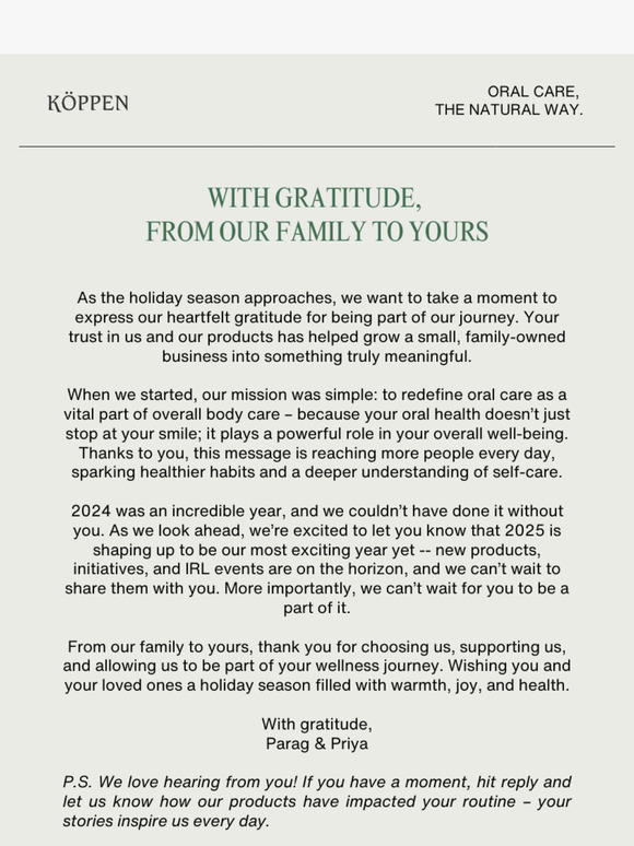A Note From Our Founders