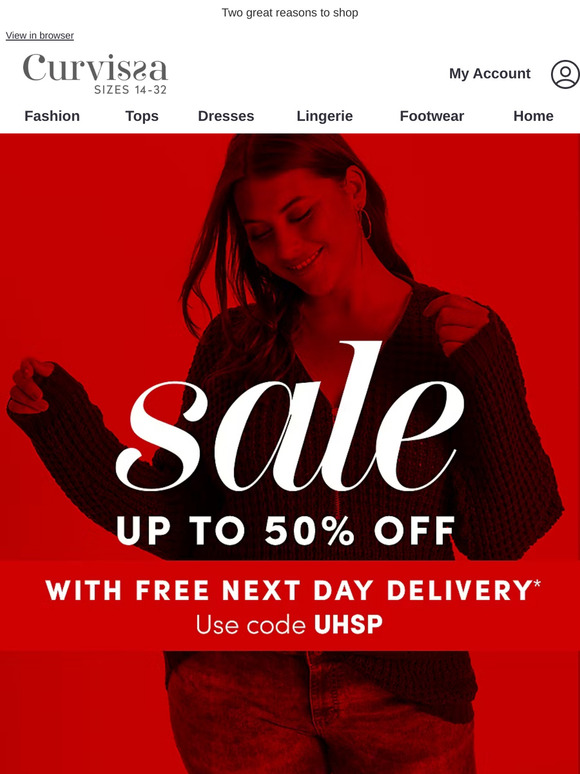 Up to 50% off & free next day delivery. Unbeatable value!