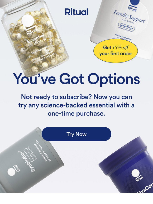 Ritual Email Newsletters: Shop Sales, Discounts, and Coupon Codes