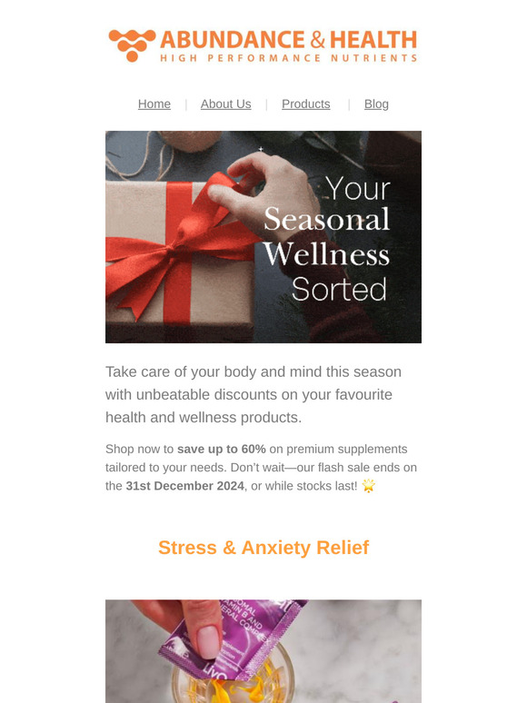 🎁 Flash Sale: Up to 60% Off Wellness Essentials!