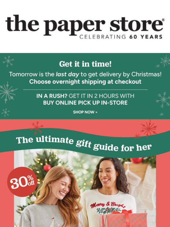 The Paper Store The perfect gift for her? It's in here! Milled