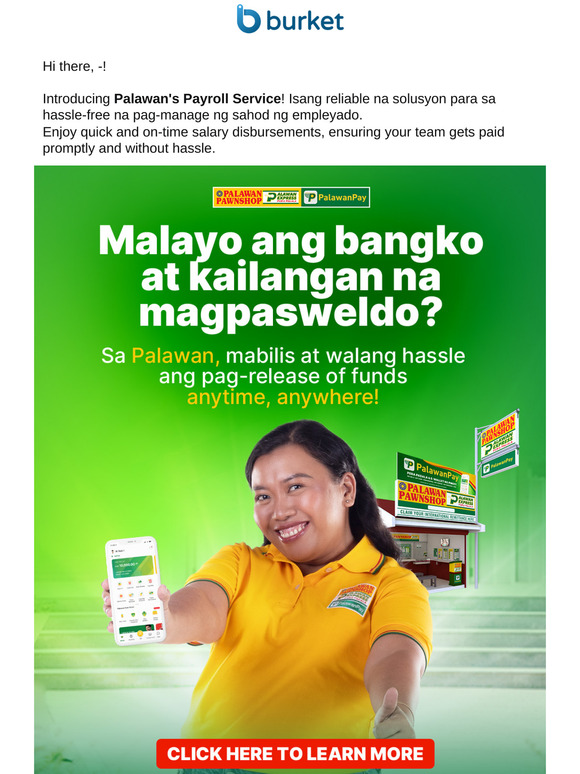 Malayo ang bangko at kailangan na magpasweldo?