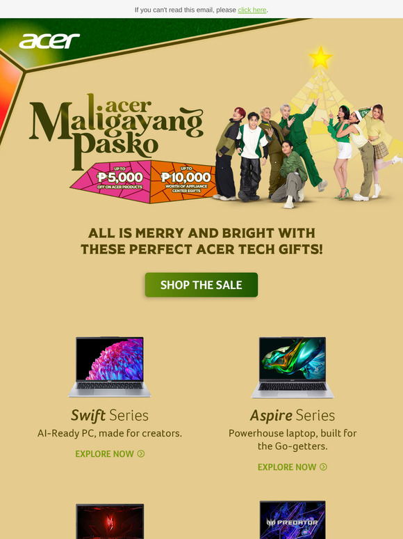 🎅 Stop Scrolling—Huge Acer Discounts Are Waiting!
