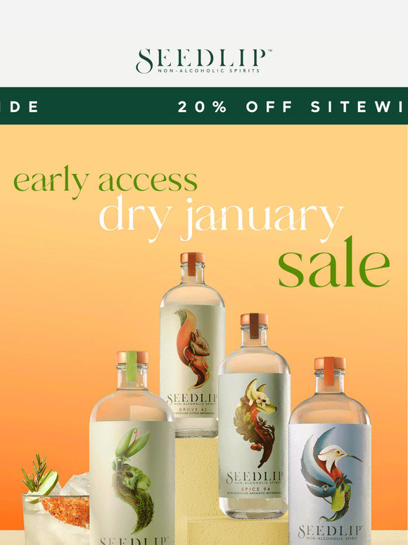 Early Access: Dry January Sale