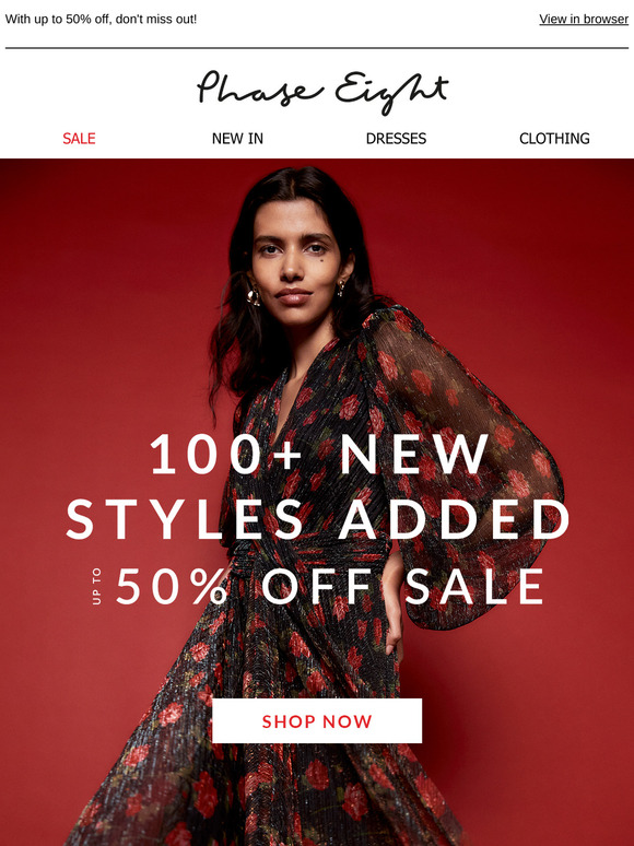 100+ NEW styles just added to sale
