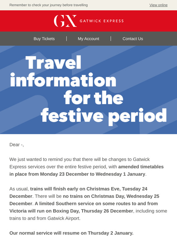 ⚠️ Amended services over the festive period ⚠️