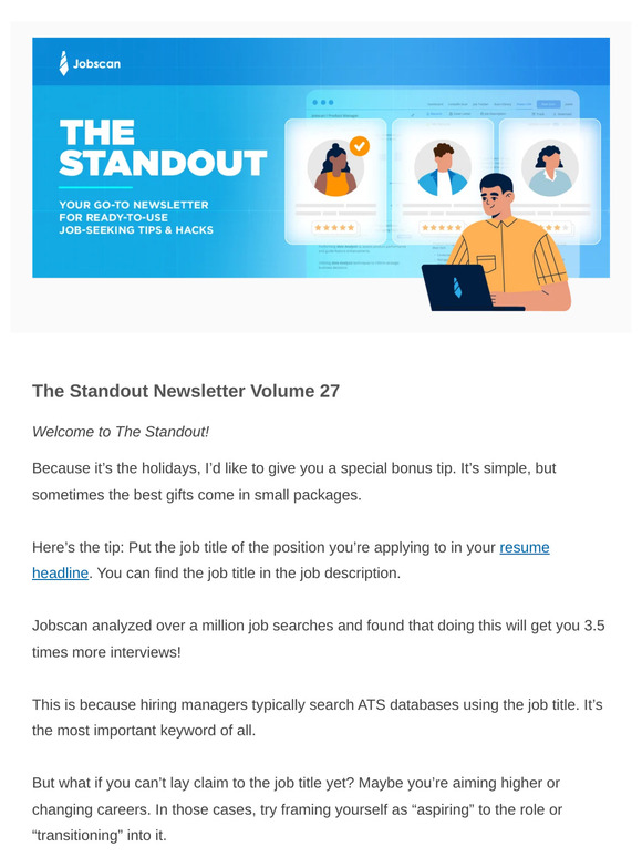 The Standout Newsletter Vol. 27