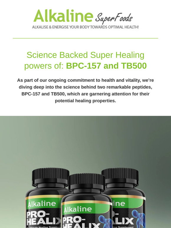 bpc 157 alkaline superfoods Alkaline Superfoods: Heal 10x Faster Like Wolverine, with ProHealix…