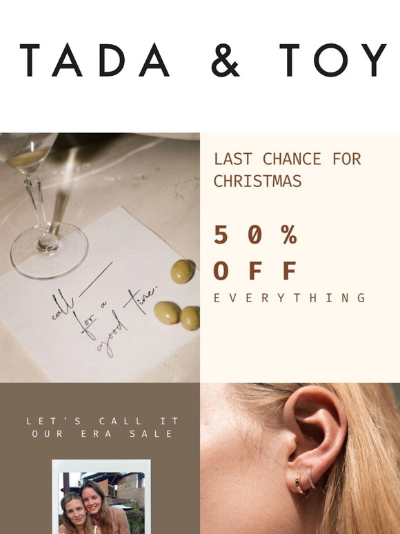 TODAY IS THE DAY - 50% OFF ALL JEWELLERY