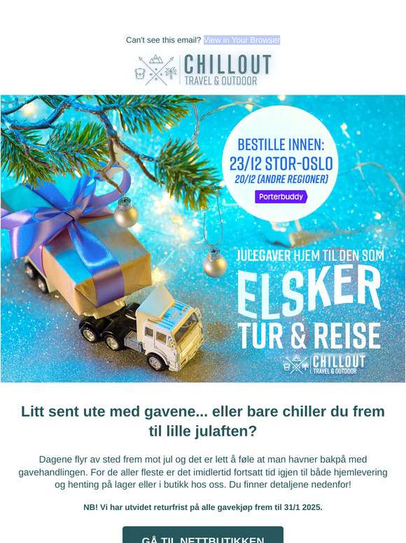 Det er fortsatt tid igjen! 🚚 🎁