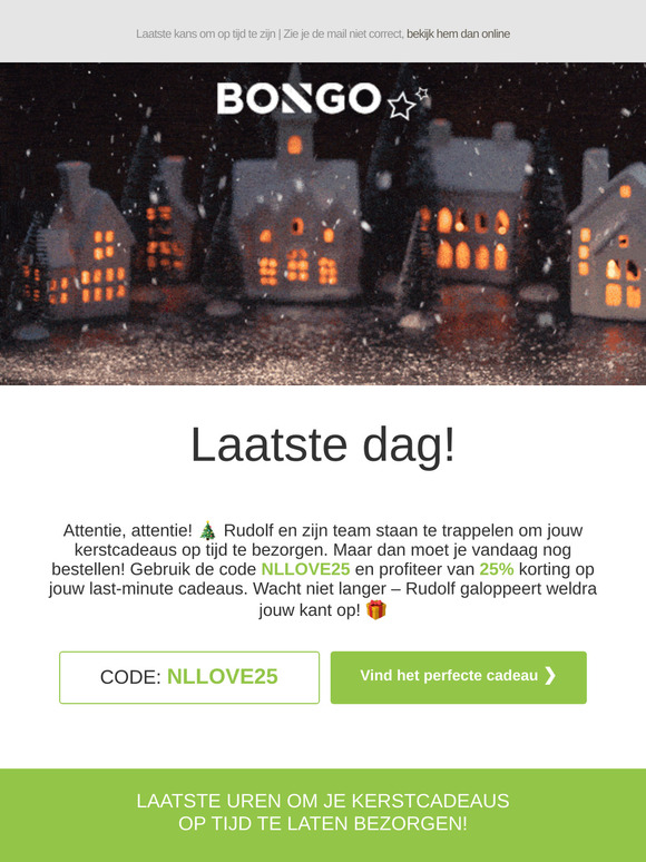 ⏰ De klok tikt! Laatste kans om je kerstcadeaus op tijd te ontvangen