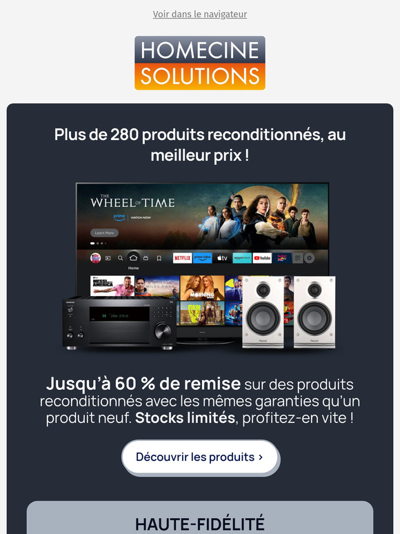 Jusqu'à 60% de remise sur les produits reconditionnés