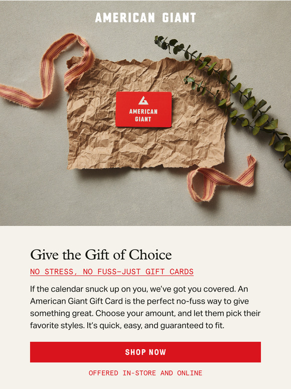 Gift Cards: Give the Gift of Choice