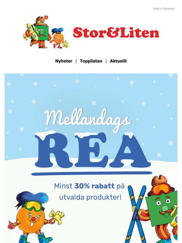 Mellandagsrea startar på Stor&Liten! Kolla om du kan få leverans till jul🎄