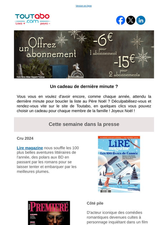 Un cadeau de dernière minute ?