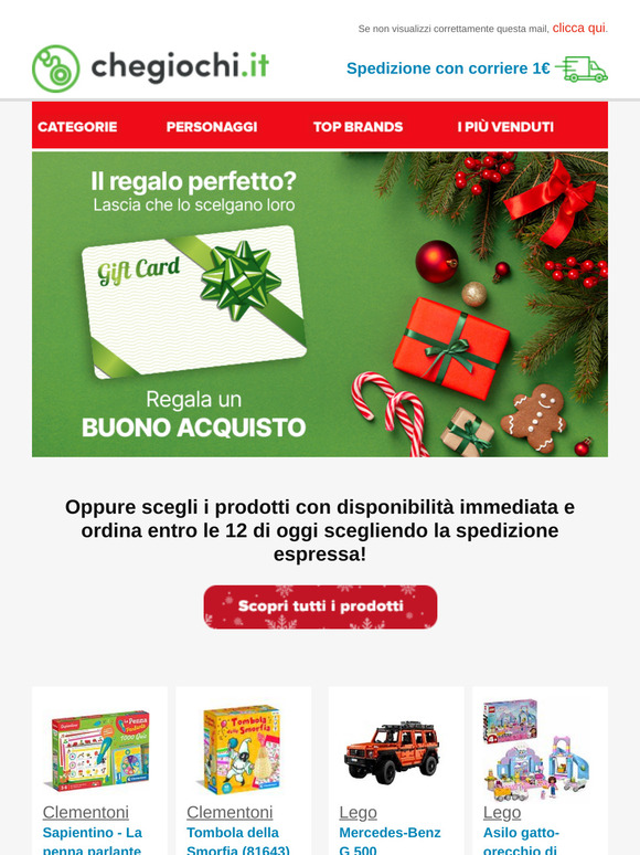 Ancora senza regali? Scegli la gift card💌