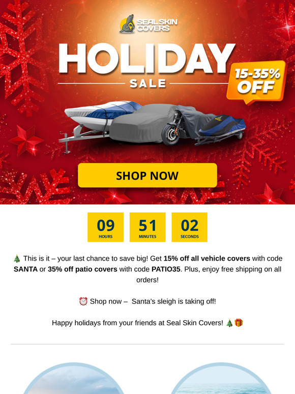 ⏰ FINAL HOURS for 15-35% Off!